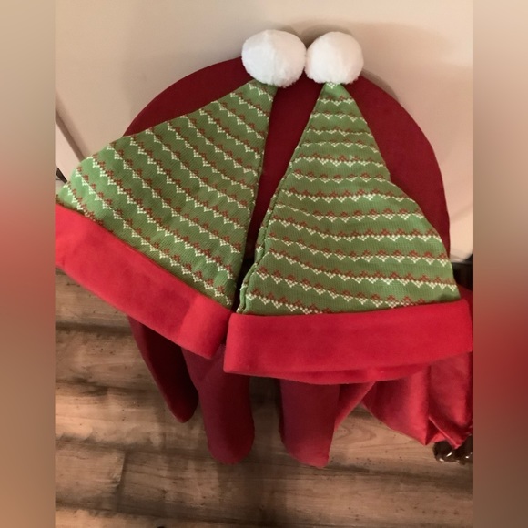 Two Santa’s Reindeer knit & felt nylon lined hats with pompom. - Picture 2 of 2
